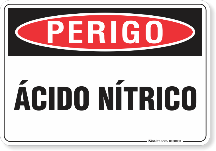 Placa Perigo Ácido Nítrico