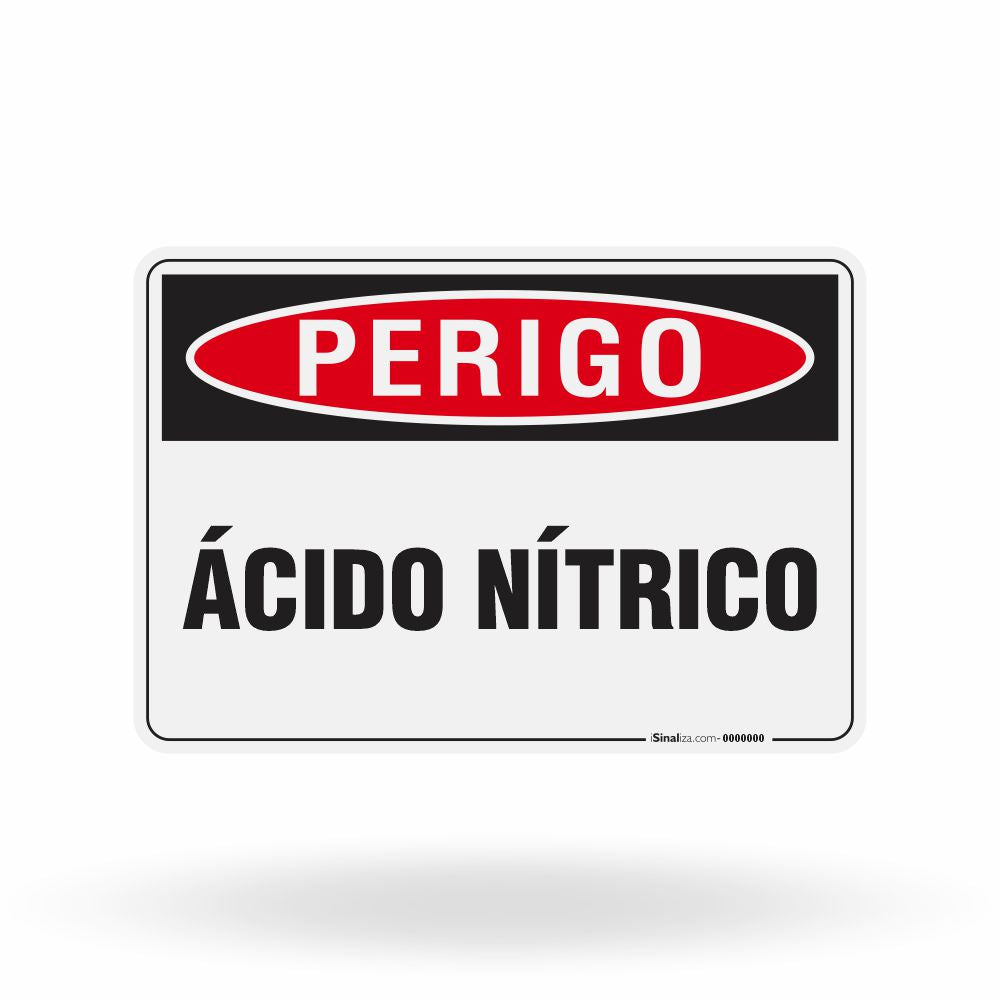 Placa Perigo - Ácido Nítrico
