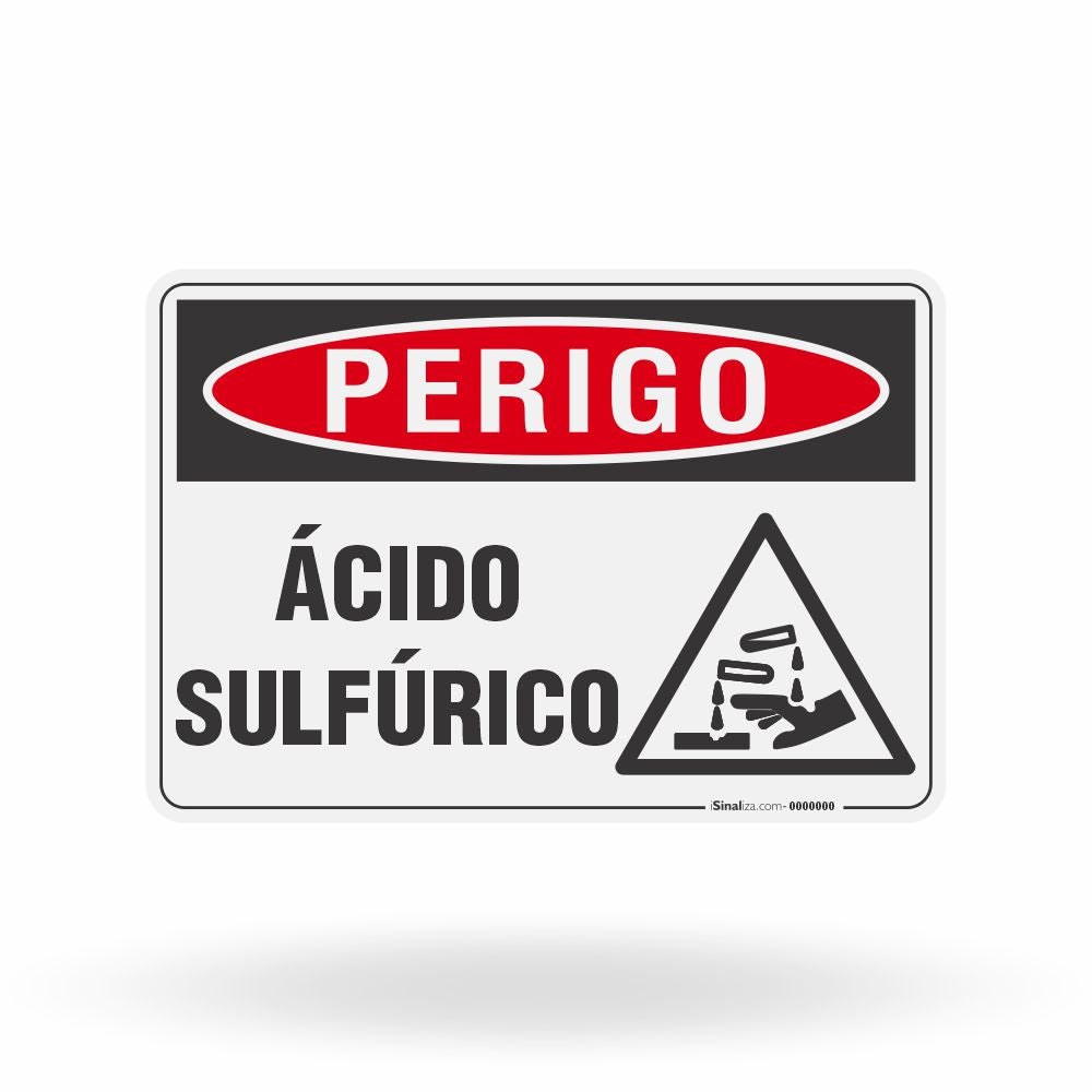 Placa Perigo - Ácido Sulfúrico