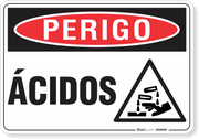 Placa Perigo Ácidos