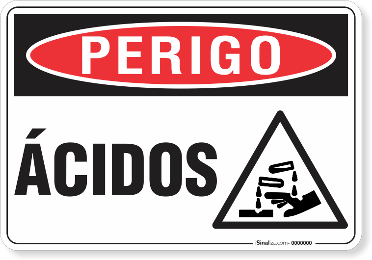 Placa Perigo Ácidos