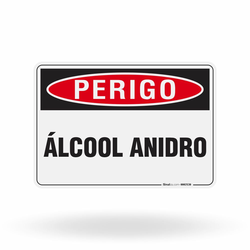 Placa Perigo - Álcool Anidro