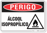Placa Perigo Álcool Isopropílico