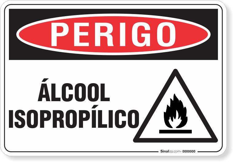 Placa Perigo Álcool Isopropílico