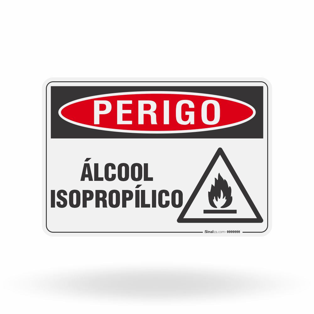 Placa Perigo - Álcool Isopropílico