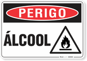 Placa Perigo Álcool