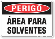 Placa Perigo Área Para Solventes