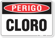 Placa Perigo Cloro