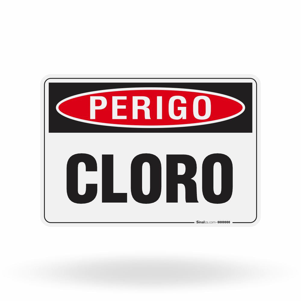 Placa Perigo - Cloro