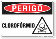 Placa Perigo Clorofórmio