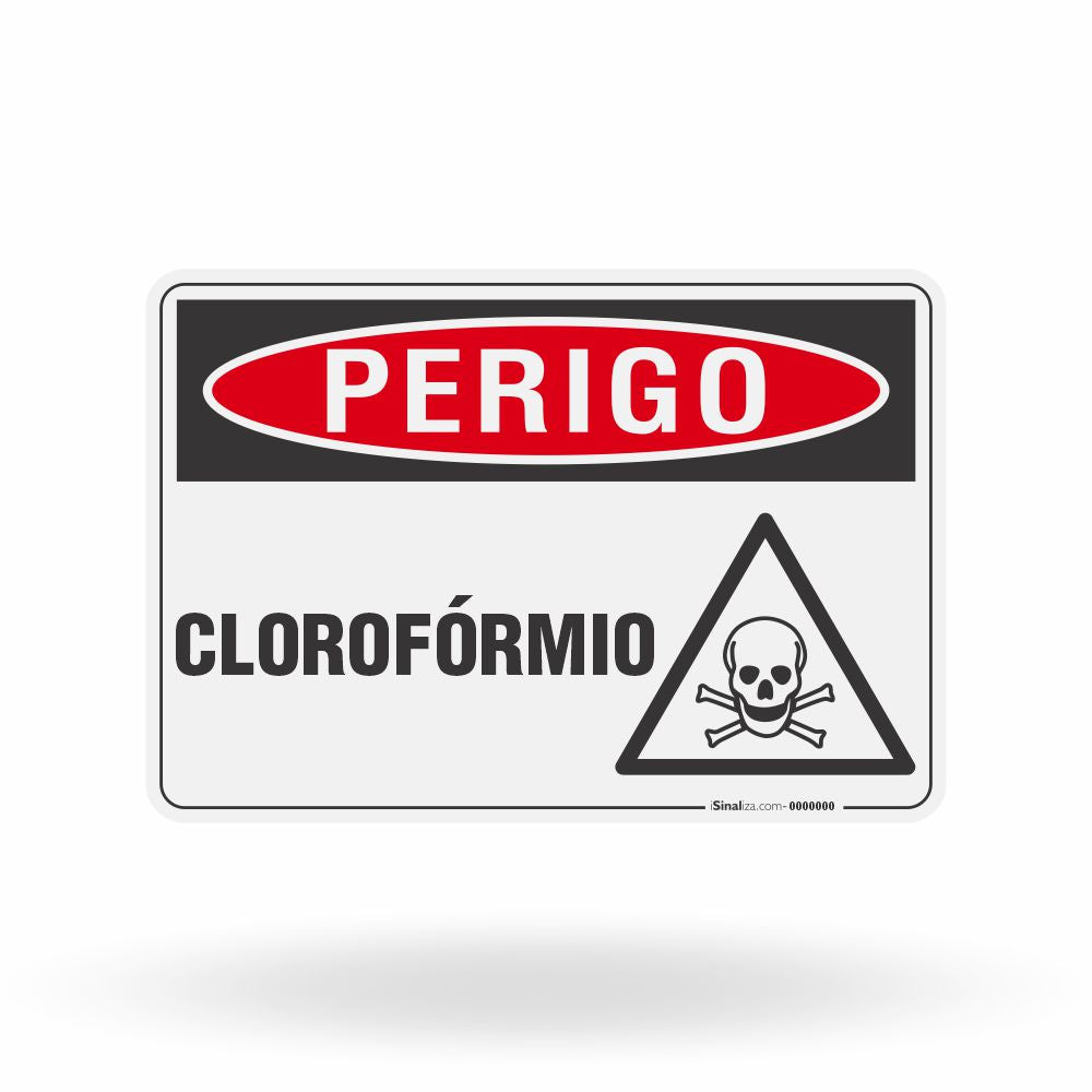 Placa Perigo - Clorofórmio