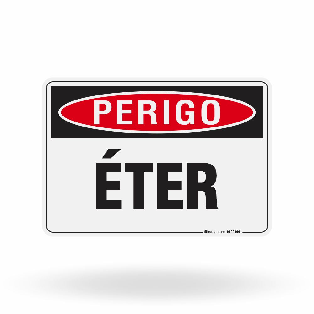 Placa Perigo - Éter