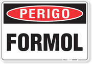 Placa Perigo Formol