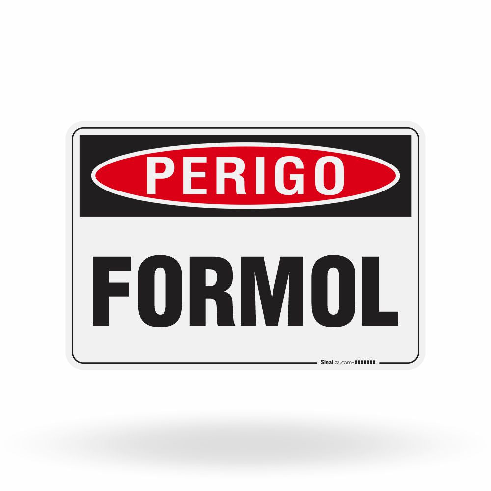 Placa Perigo - Formol