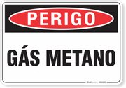 Placa Perigo Gás Metano