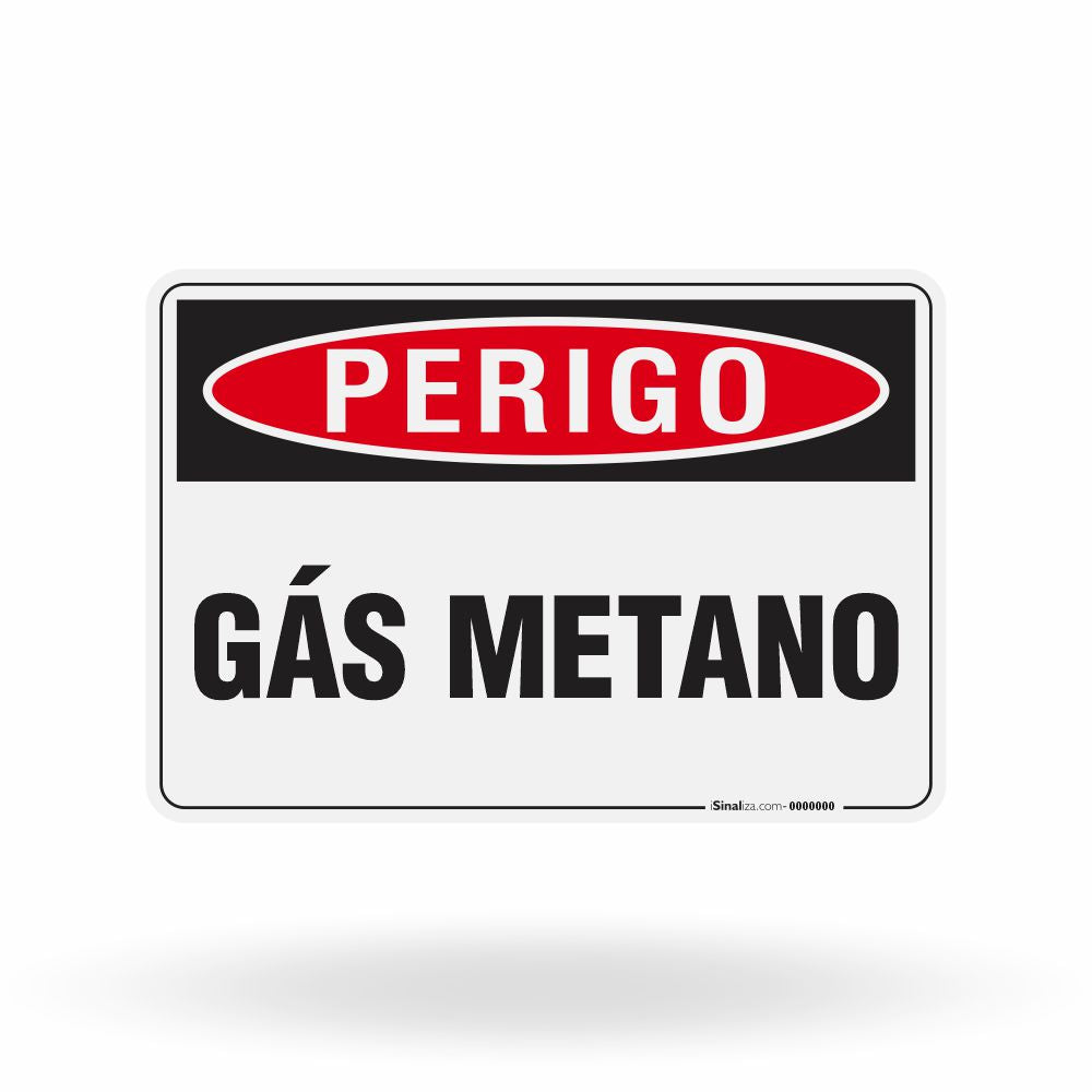 Placa Perigo - Gás Metano