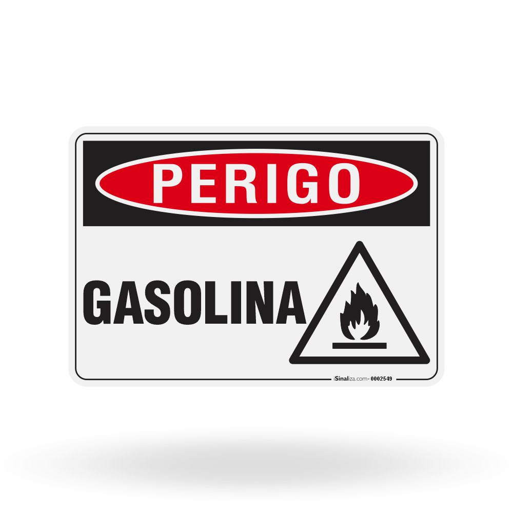Placa Perigo - Gasolina