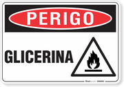 Placa Perigo Glicerina
