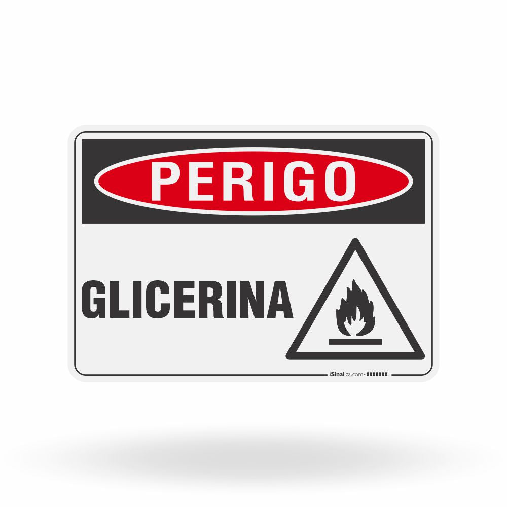 Placa Perigo - Glicerina