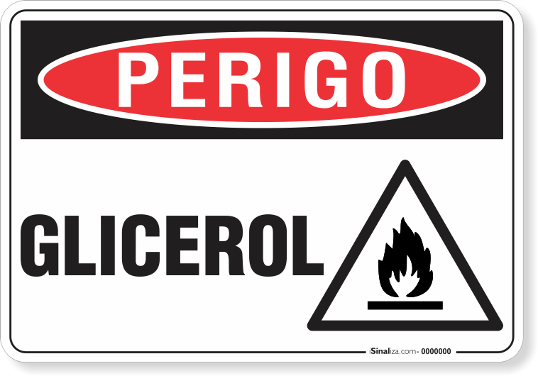 Placa Perigo Glicerol