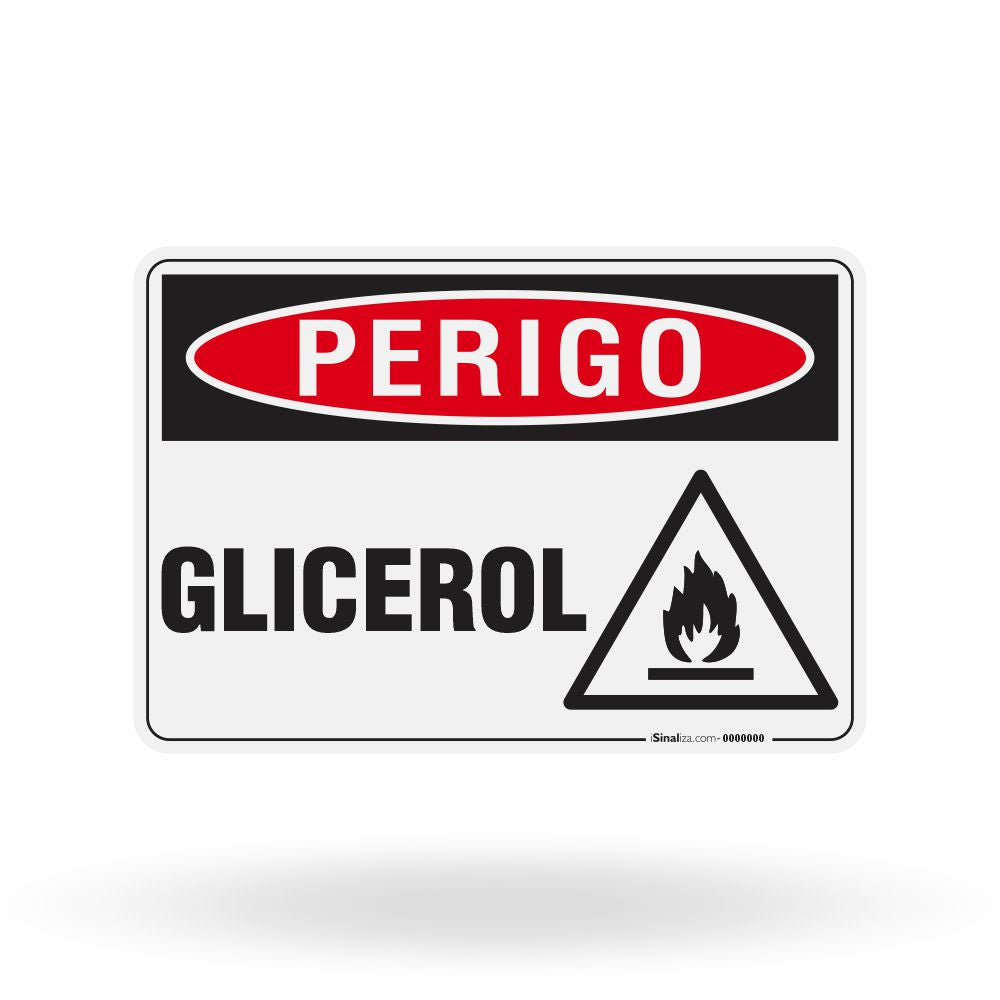 Placa Perigo - Glicerol
