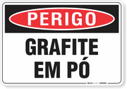 Placa Perigo Grafite Em Pó