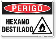 Placa Perigo Hexano Destilado