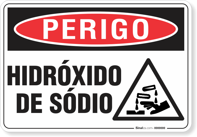 Placa Perigo Hidróxido De Sódio