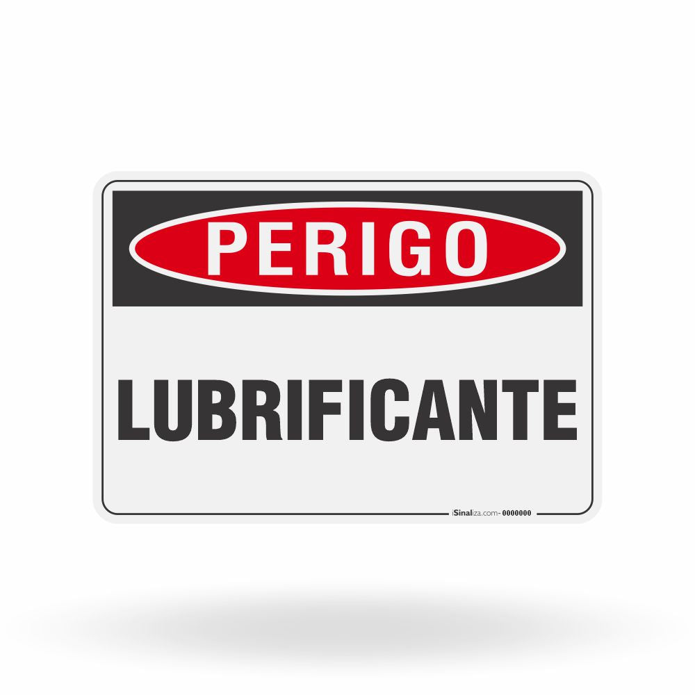 Placa Perigo - Lubrificante