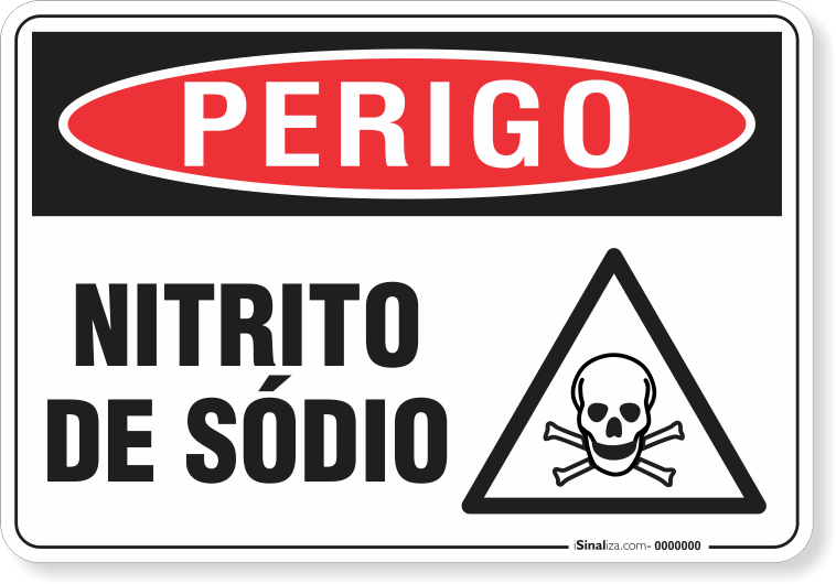 Placa Perigo Nitrito De Sódio