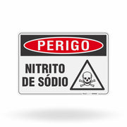 Placa Perigo - Nitrito de Sódio