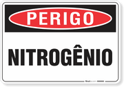 Placa Perigo Nitrogênio
