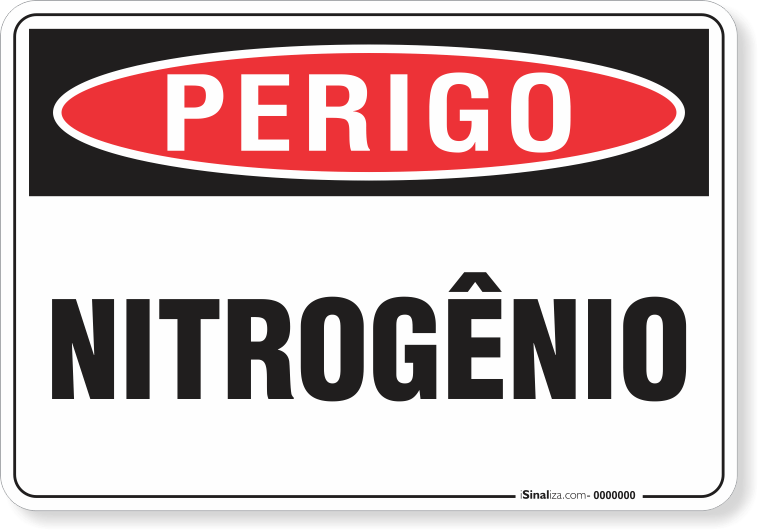 Placa Perigo Nitrogênio