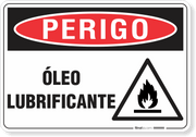 Placa Perigo Óleo Lubrificante