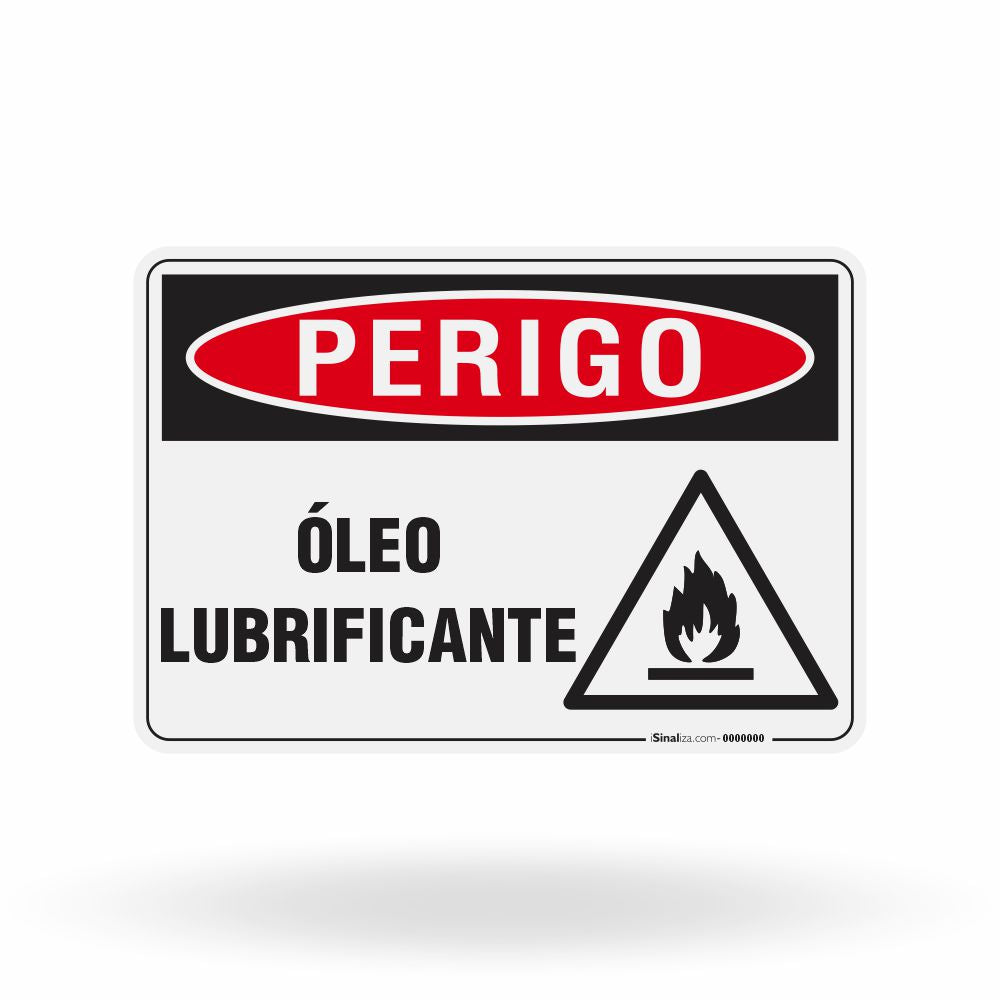 Placa Perigo - Óleo Lubrificante