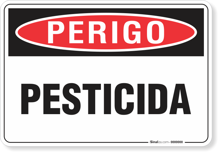 Placa Perigo Pesticida