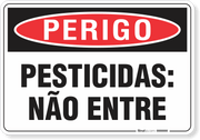 Placa Perigo Pesticidas Não Entre