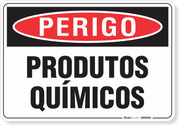 Placa Perigo Produtos Químicos