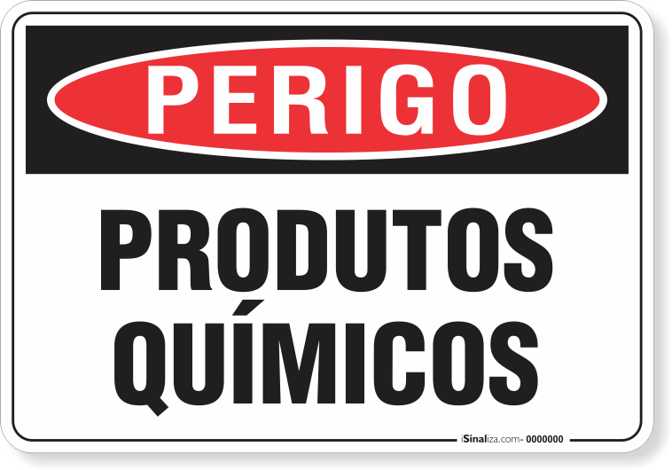 Placa Perigo Produtos Químicos
