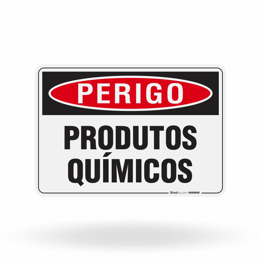 Placa Perigo - Produtos Químicos