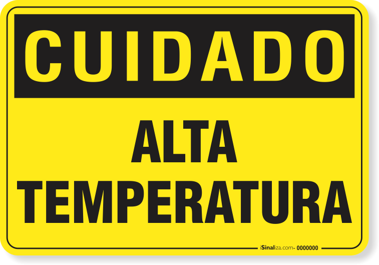 Placa Cuidado  Alta Temperatura