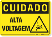 Placa Cuidado  Alta Voltagem S1