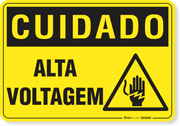 Placa Cuidado  Alta Voltagem S2