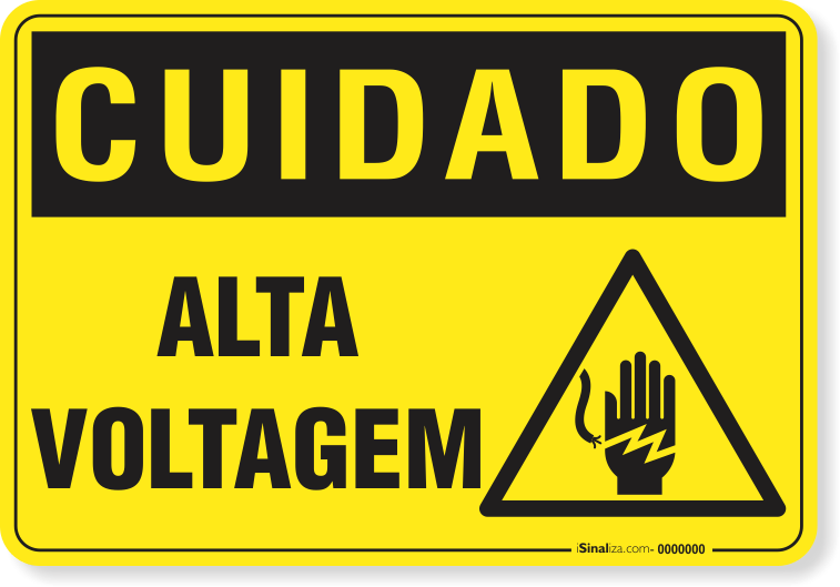 Placa Cuidado  Alta Voltagem S2