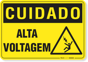 Placa Cuidado  Alta Voltagem S4