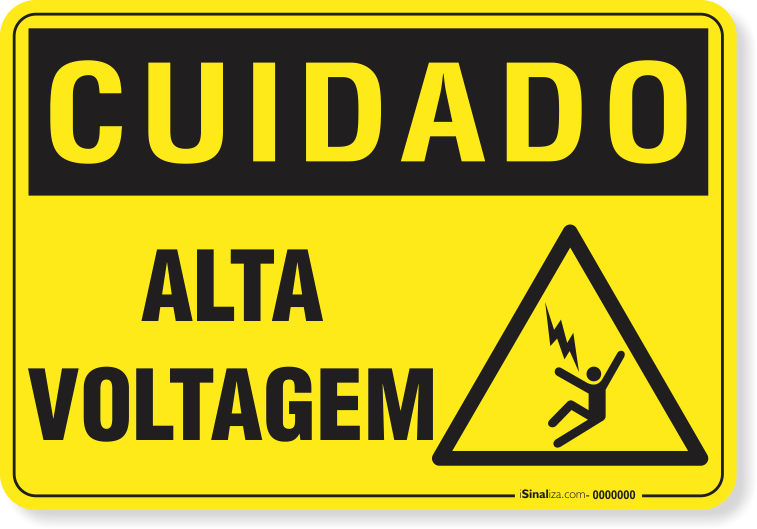 Placa Cuidado  Alta Voltagem S4