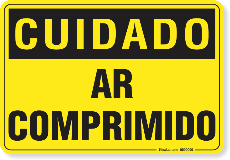 Placa Cuidado  Ar Comprimido