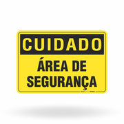 Placa Cuidado - Área De Segurança