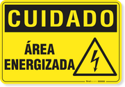 Placa Cuidado  Área Energizada