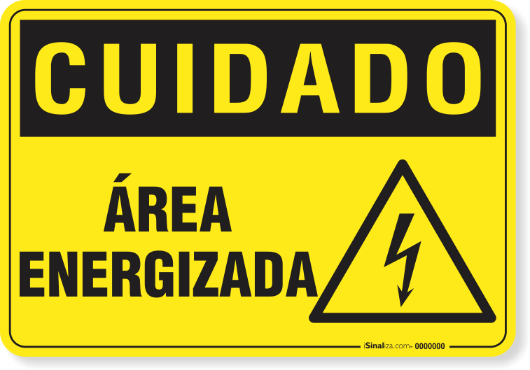Placa Cuidado  Área Energizada